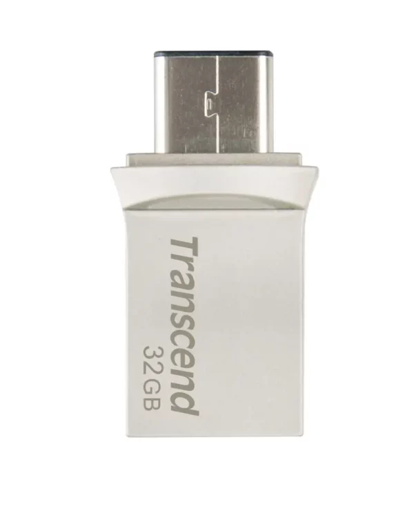 TRANSCEND 32GB JETFLASH 890 USB-C & USB 3.1 OTG FLASH DRIVE - SILVER