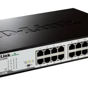 D-Link DGS-1016D/E network switch Unmanaged Black, Metallic