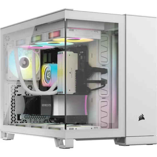 Corsair 2500X Micro ATX Dual Chamber PC Case; White.