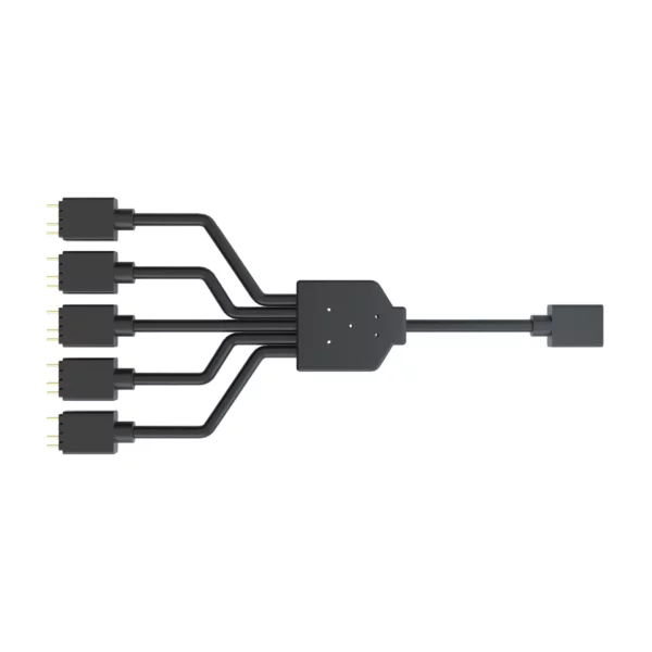 Cooler Master 1 Into 5 Addressable ARGB Splitter Cable; 50cm; Daisy-chaining capability; 5-pin and 4-pin ARGB header compat