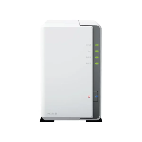 Synology DiskStation 2 Bay NAS; 4-core 1.7 GHz;  1 GB DDR4 non-ECC