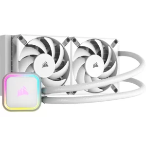 CORSAIR iCUE H100i ELITE RGB 240mm Liquid CPU Cooler - White.