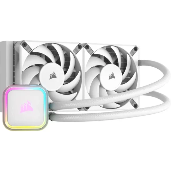 CORSAIR iCUE H100i ELITE RGB 240mm Liquid CPU Cooler - White.