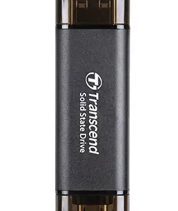 TRANSCEND 512 GB ESD310C USB3.2 TYPE A & C (USB 10Gbps) OTG COMPACT PORTABLE SSD  - Read 1050MB/s Write 950 MB/s - Black