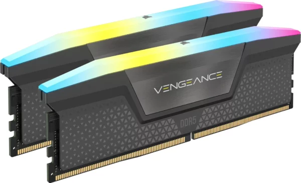 CORSAIR VENGEANCE RGB DDR5 32GB (2x16GB) DDR5 6000 CL36-44-44-96 1.4V AMD EXPO Memory - Grey.