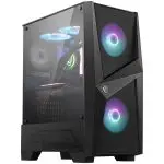 MSI MAG FORGE 100R Mid Tower Gaming Computer Case 'Black, 2x 120mm ARGB PWM Fan, 1x 120mm Fan, 1-6 ARGB Hub, Mystic Light Sync,