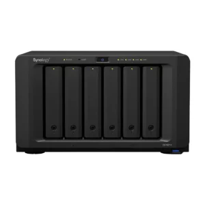 Synology DiskStation 6-Bay NAS (up to 16-bay); Quad-Core 2.2GHz; 4GB DDR4 ECC RAM (up to 32GB); 4x GbE LAN; 3x USB3.0; 2x eSATA