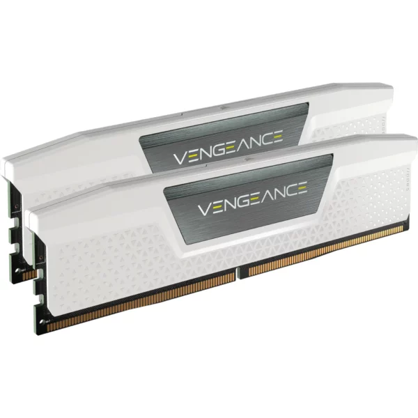 Corsair VENGEANCE® 32GB (2 x 16GB) DDR5 DRAM 5200MHz C40 Memory Kit; 40-40-40-77; 1.25V; White. .