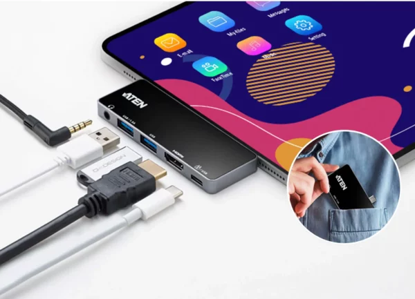 ATEN USB-C Travel Dock with Power Pass-Through - Image 5