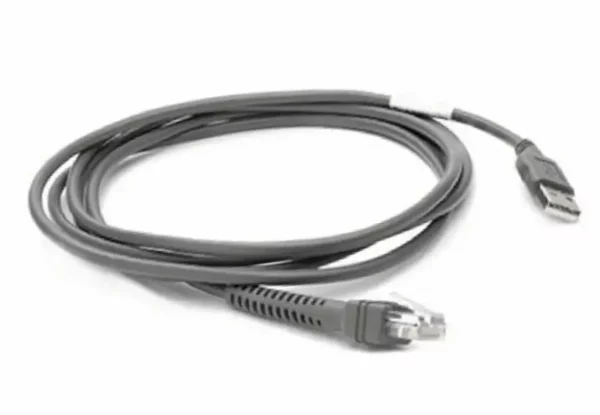 Zebra Cable - Shielded USB: Series A Connector; 7ft. (2.1m); Straight