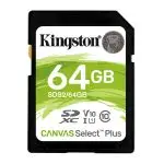 Kingston Technology 64GB SDXC Canvas Select Plus 100R C10 UHS-I U1 V10