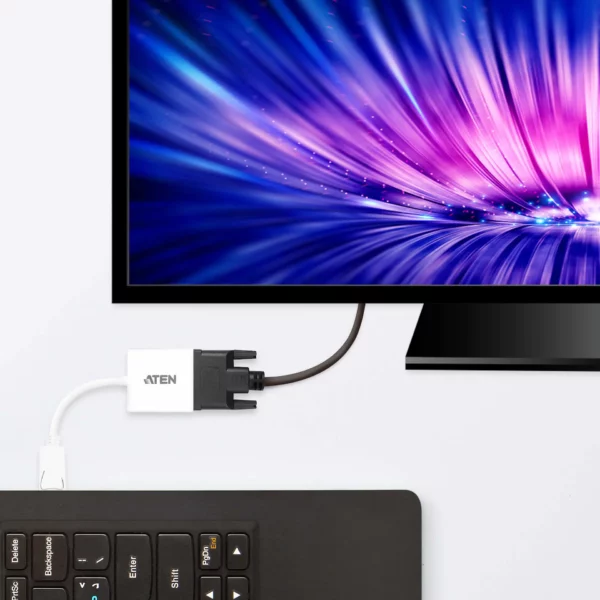 ATEN DisplayPort to DVI converter, PC: Up to UXGA / HDTV: Up to 1080i,1080p - Image 2