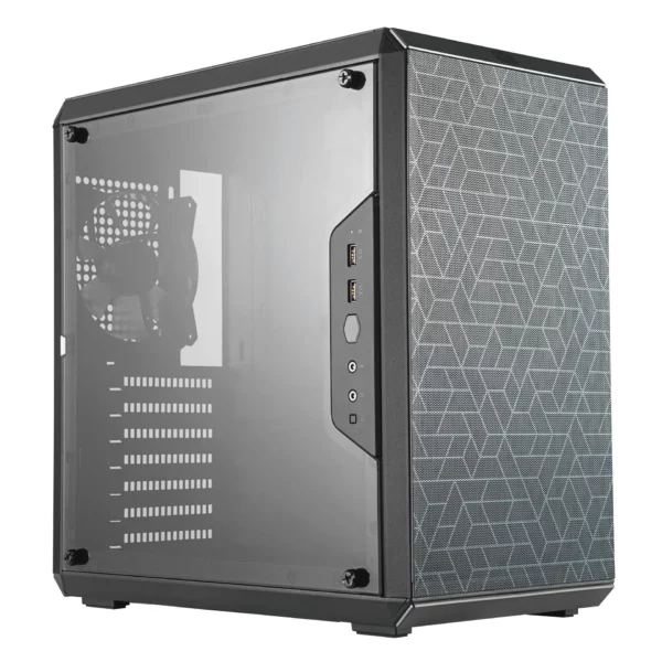 Cooler Master Masterbox Q500L Compact ATX; Orientation & A Movable I/O Panel; Windowed; Fully Perforated Chassis; Magnetic Dust
