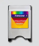 TRANSCEND PCMCIA ADAPTER FOR COMPACT FLASH CARD