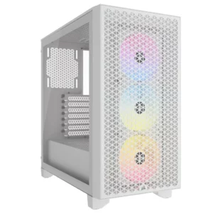 Corsair 3000D RGB Tempered Glass Mid-Tower- White