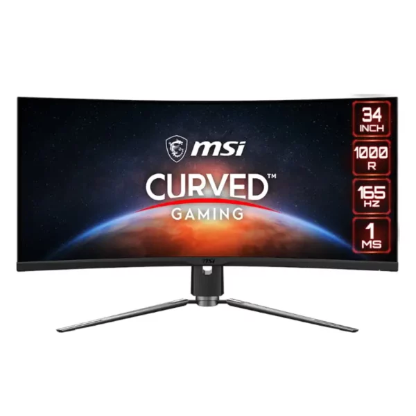 MSI MPG ARTYMIS 343CQR 34 Gaming Monitor 3440x1440 (UWQHD)VA 165Hz FreeSync Premium HDR 400 HDMI Displayport USB C Tilt Swivel H