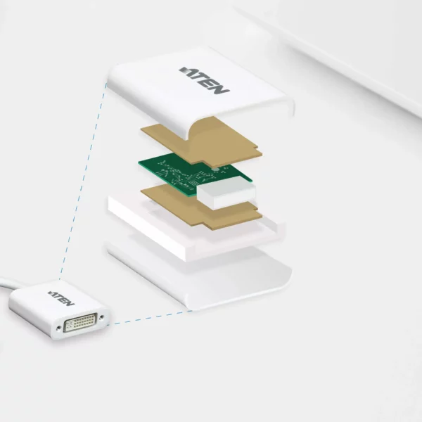 ATEN DisplayPort to DVI converter, PC: Up to UXGA / HDTV: Up to 1080i,1080p - Image 4