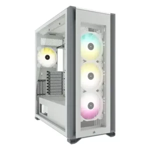 Corsair iCUE 7000X RGB Tempered Glass Full Tower Smart Case; White - Includes Fan and RGB Controller Commander Core XT