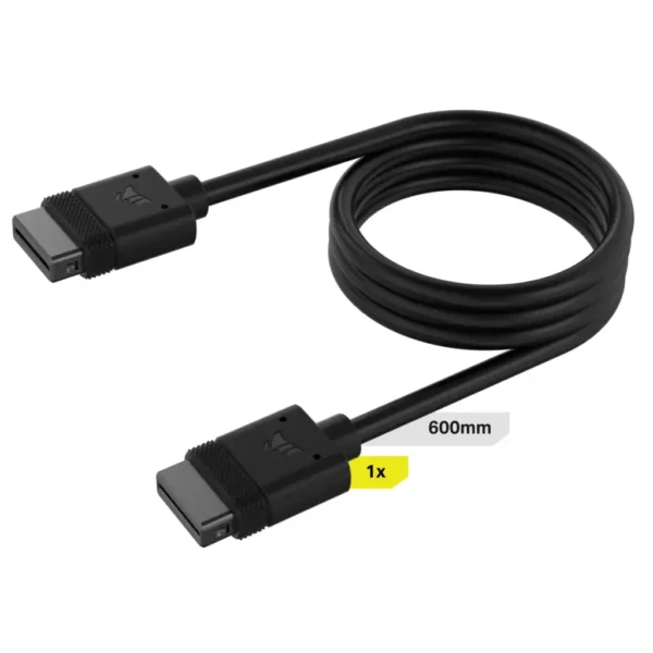 CORSAIR iCUE LINK Cable; 1x 600mm with Straight connectors; Black