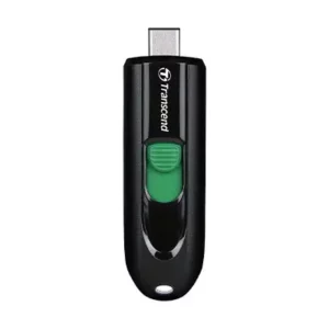 TRANSCEND 128GB JF790C USB C (5Gpbs) CAPLESS FLASH DRIVE - BLACK AND GREEN