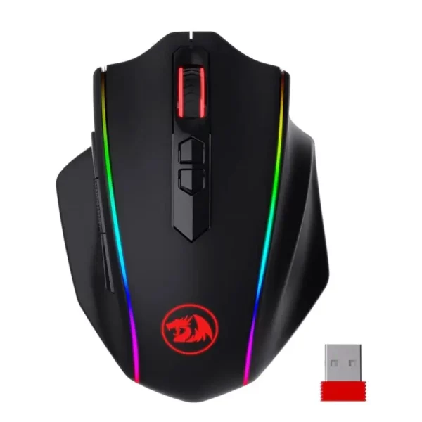 REDRAGON VAMPIRE ELITE Wireless 16000DPI|8 Button|Ergonomic Design|P3335 Optical Sensor|Type-C Cable|RGB Backlit Gaming Mouse -