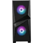 MSI MAG FORGE 100R Mid Tower Gaming Computer Case 'Black, 2x 120mm ARGB PWM Fan, 1x 120mm Fan, 1-6 ARGB Hub, Mystic Light Sync, - Image 2