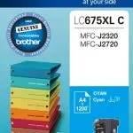 Brother LC675XLC ink cartridge 1 pc(s) Original Cyan