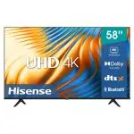 Hisense 58A6H TV 147.3 cm (58") 4K Ultra HD Smart TV Wi-Fi Black 300 cd/m²