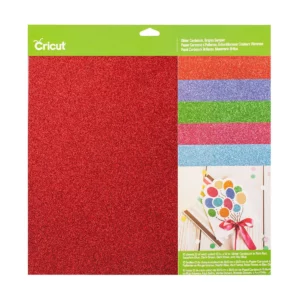 Cricut 2007757 - Cricut Glitter Cardstock 12x12'' 10-sheet Sampler (Brights)