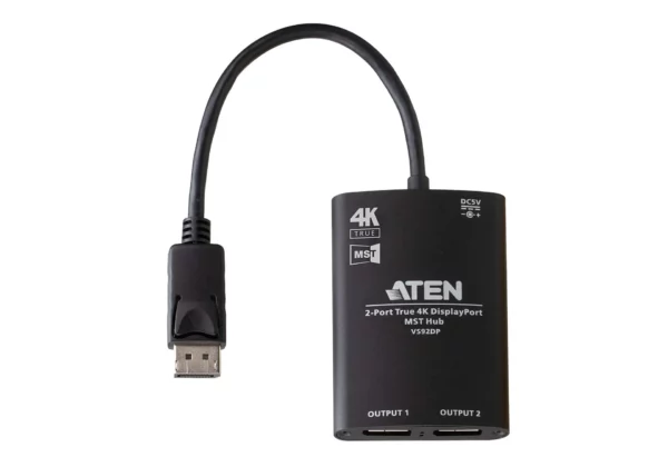 ATEN 2-Port True 4K DisplayPort MST Hub - Image 2