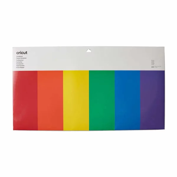 Cricut 2007755 - Cricut Cardstock Sampler; Primary – 30.5 cm x 61 cm; 12 sheets (6 colours; 2 each) 30.5 cm x 61 cm (12'' x 24''