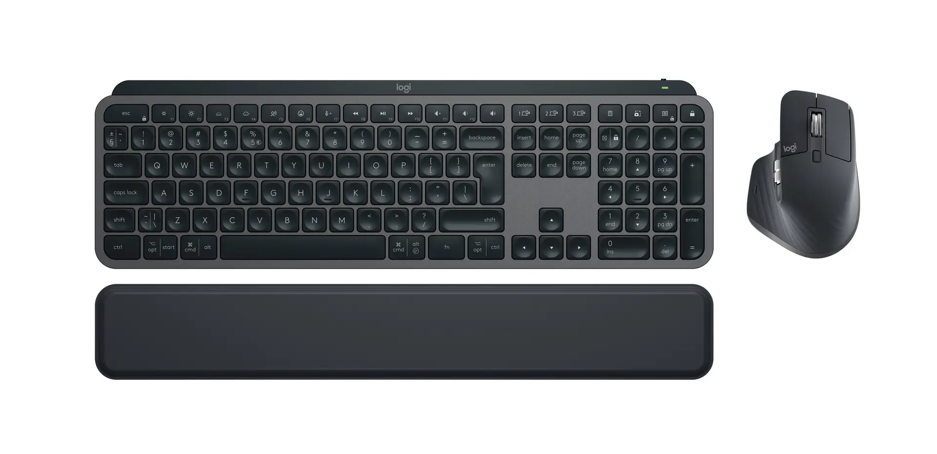 Logitech MX Keys S Combo keyboard Mouse included Office RF Wireless + Bluetooth QWERTY US International Graphite