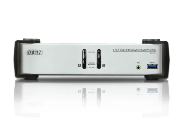 ATEN 2-Port USB 3.1 Gen 1 DisplayPort 1.1 KVMP™ Switch with Speaker (KVM cables included) - Image 3