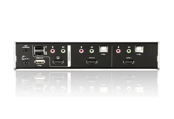 ATEN 2-Port USB HDMI KVM Switch with Audio & USB 2.0 Hub (KVM cables included) - Image 3