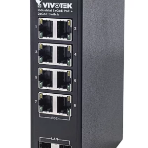 VIVOTEK Industrial 8xGE PoE + 2xGE SFP Switch -40-75 degrees
