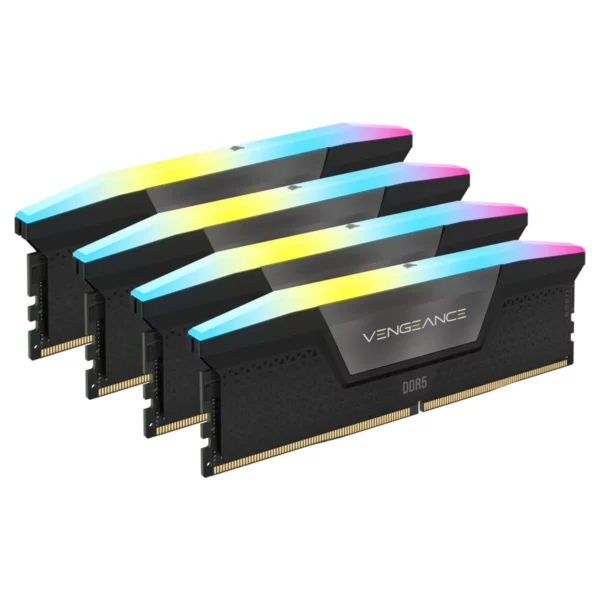 CORSAIR VENGEANCE RGB DDR5 64GB (4 x 16GB) DDR5 6600 CL32-39-39-76 1.40V Intel XMP - BLACK