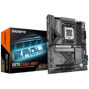 GIGABYTE X870 EAGLE WIFI7 Motherboard - Supports AMD Ryzen 9000 CPUs, 14+2+2 phases VRM, up to 8000MHz DDR5 (OC), 1xPCIe 5.0 + 2