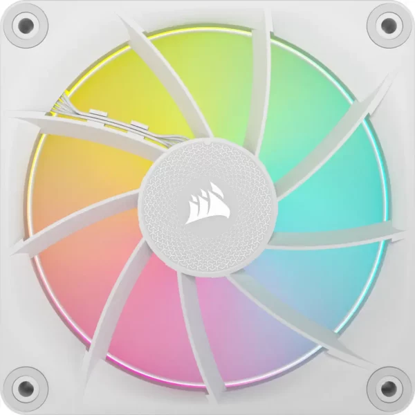 CORSAIR iCUE LINK LX120 RGB 120mm PWM Fan - Dual Light Loops – Requires iCUE LINK System Hub (Sold Separately) - White