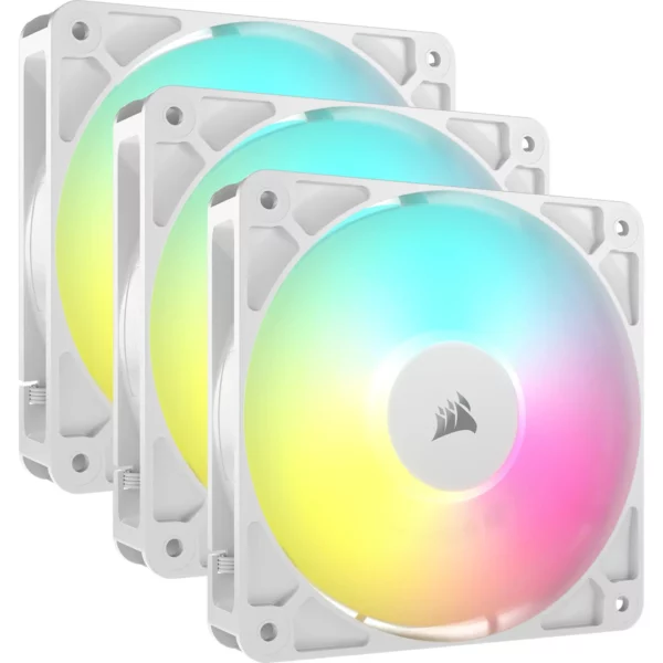 CORSAIR RS120 ARGB 120mm PWM Fans Triple Pack – White