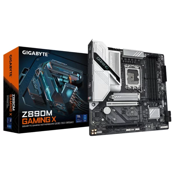 GIGABYTE Z890M GAMING X Motherboard - Supports Intel Core Ultra (Series 2) CPUs, 8+1+2 phases VRM, up to 8800MHz DDR5 (OC), 1xPC