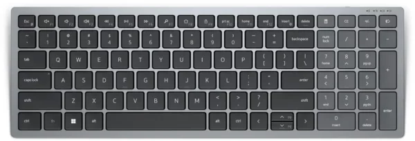 DELL KB740 keyboard Office RF Wireless + Bluetooth QWERTY US International Grey, Black