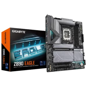 GIGABYTE Z890 EAGLE Motherboard - Supports Intel Core Ultra (Series 2) CPUs, 14+1+2 phases VRM, up to 8800MHz DDR5 (OC), 1xPCIe