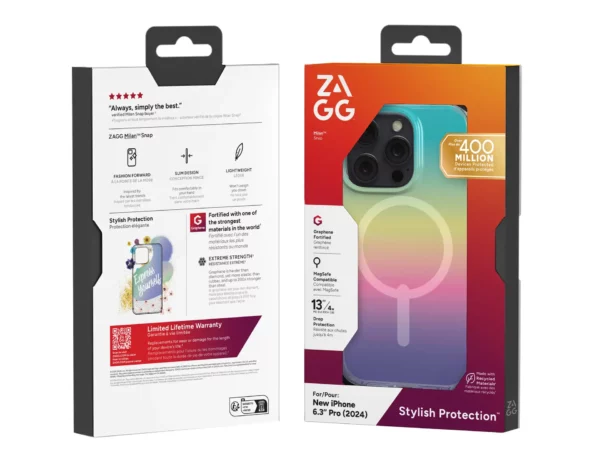 ZAGG Cases Milan Snap Apple iPhone 16 Pro Iridescent - Image 5