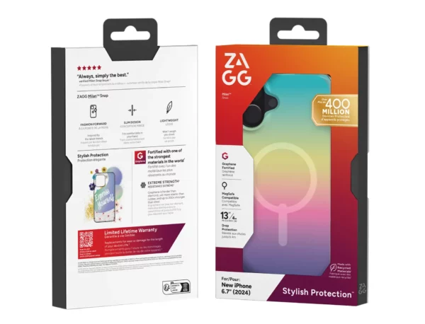 ZAGG Cases Milan Snap Apple iPhone 16 Plus Iridescent - Image 5