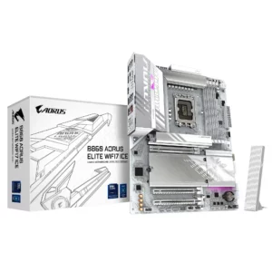 GIGABYTE B860 AORUS ELITE WIFI7 ICE Motherboard - Intel Core Ultra Series CPUs, 14+1+2+1 Phases VRM, up to 9200MHz DDR5, 1xPCIe