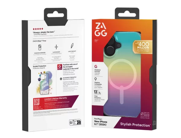 ZAGG Cases Milan Snap Apple iPhone 16 Iridescent - Image 4