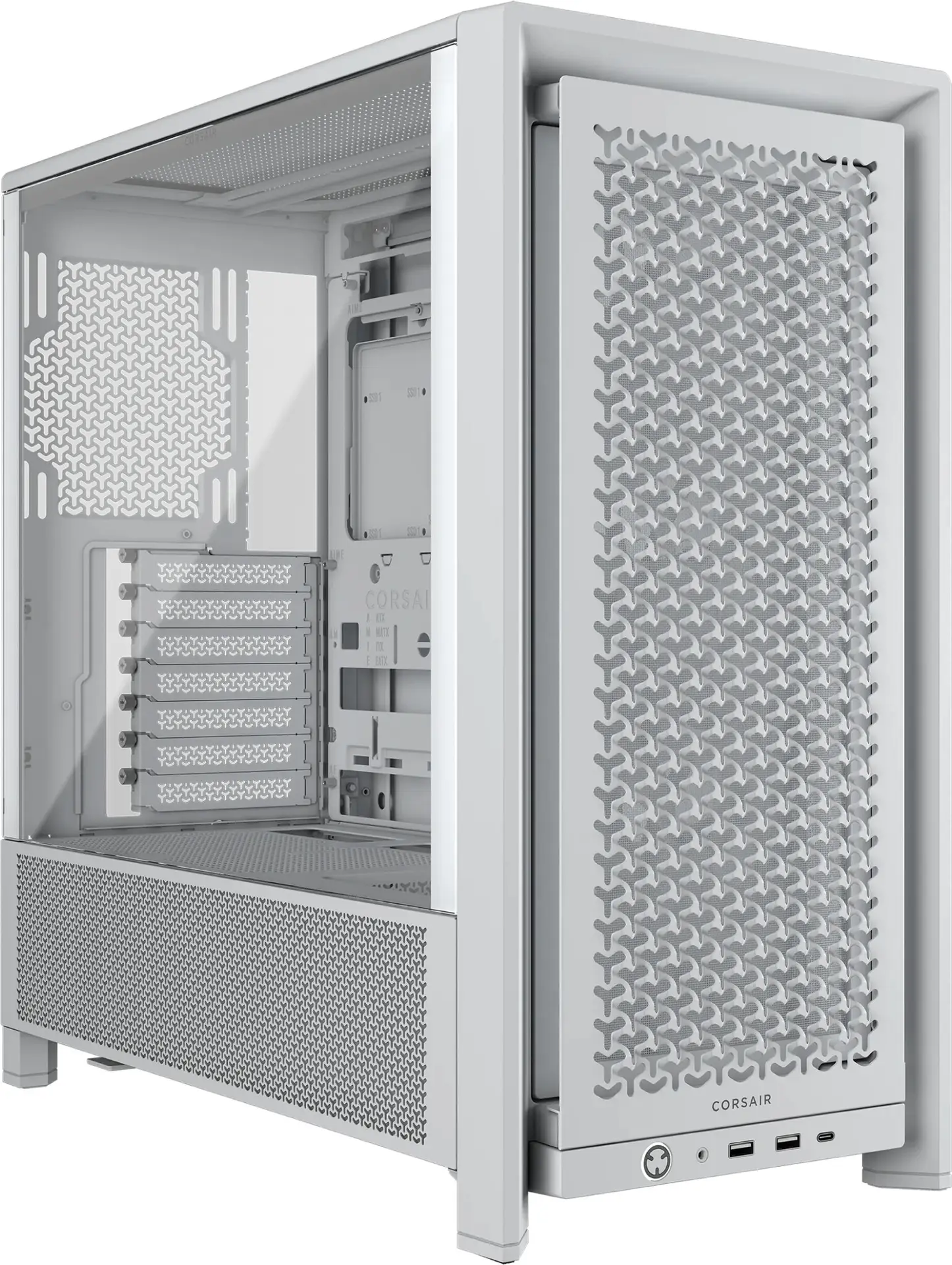 Corsair FRAME 4000D RS Modular High Airflow Mid-Tower PC Case; 3x  RS Fans; White