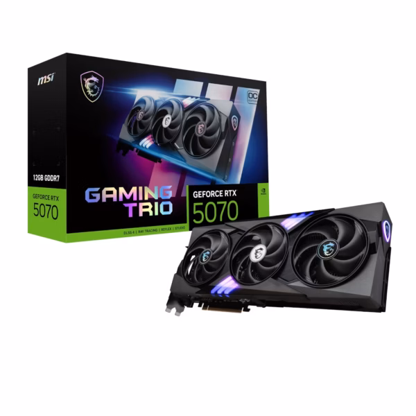 MSI GeForce RTX 5070 GAMING TRIO OC 12GB Graphics Card – Black