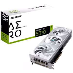GIGABYTE GeForce RTX 5070 AERO OC 12G Graphics Card - 12GB GDDR7, 192bit, PCI-E 5.0, 2625 MHz Core Clock, 3 x DP 2.1a, 1 x HDMI