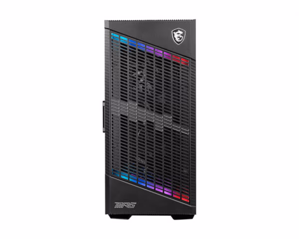 MSI MPG VELOX 100P AIRFLOW Mid Tower Gaming Computer Case 'Black, 3x 120mm Fan + 1x 120mm ARGB Fan, ARGB light strip, USB Type-C - Image 2